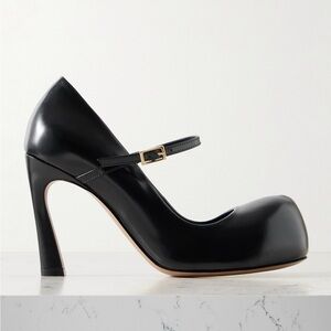 Marni New Wave Leather Mary Jane Pumps In Black
